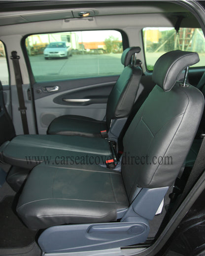 Ford Galaxy 3rd Gen Black Leatherette Seat Covers