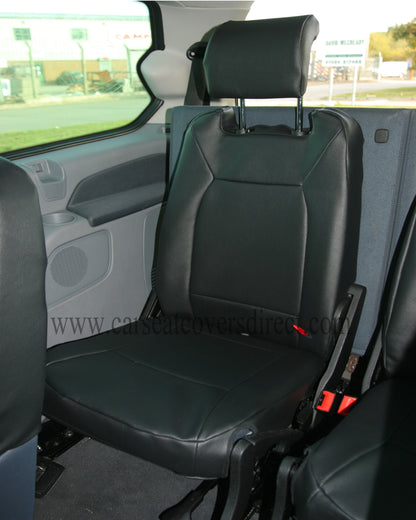 Ford Galaxy 3rd Gen Cirus Black Leatherette seat covers