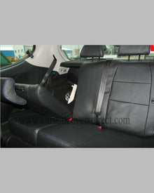 Peugeot 207 Black Leatherette Seat Covers With Silver Stitching