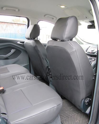 Ford C-Max - Black Leatherette & Fabric Centre