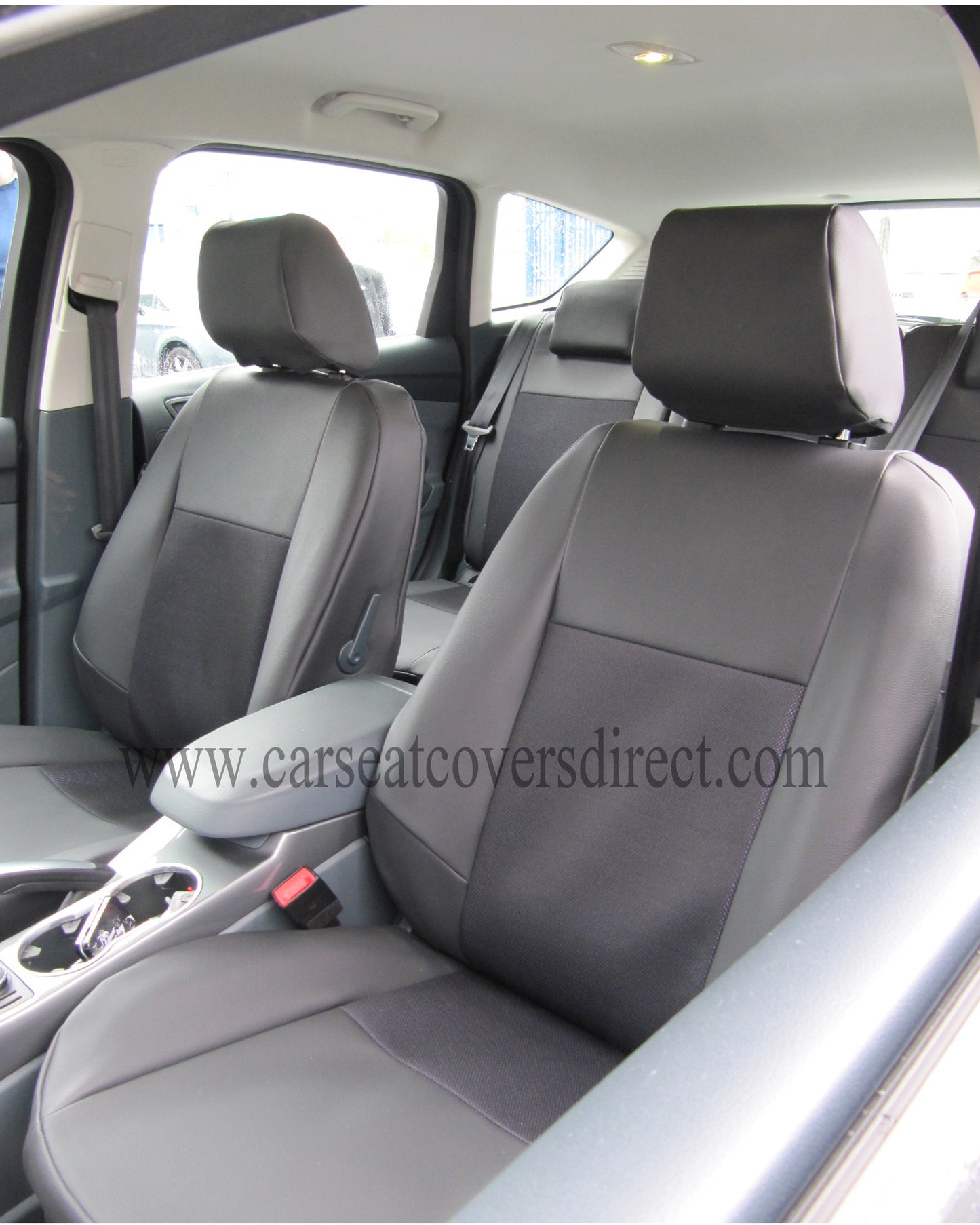 Ford C-Max - Black Leatherette & Fabric Centre