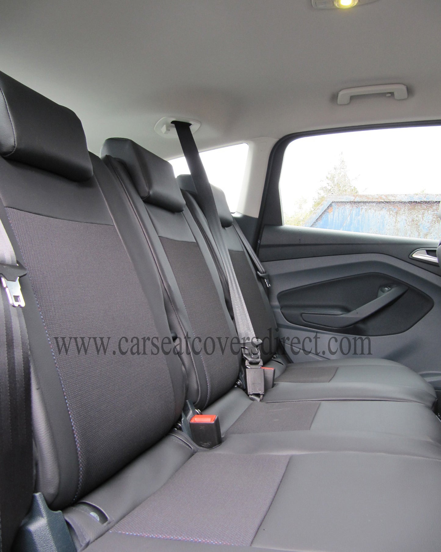 Ford C-Max - Black Leatherette & Fabric Centre