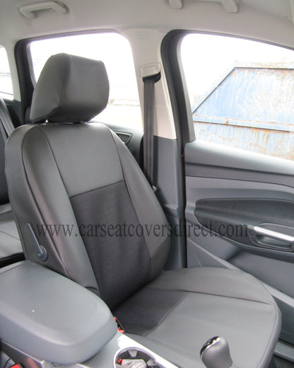 Ford C-Max - Black Leatherette & Fabric Centre