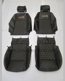Volkswagen Caddy - Black Covers With Orange Diamond Stitching