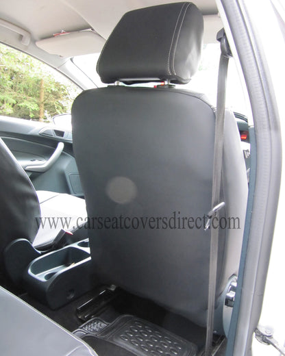 Ford Fiesta Edge 6th Gen Black Leatherette & Cloth Centres Seat Covers
