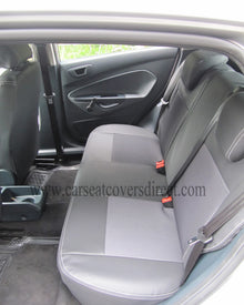 Ford Fiesta Edge 6th Gen Black Leatherette & Cloth Centres Seat Covers