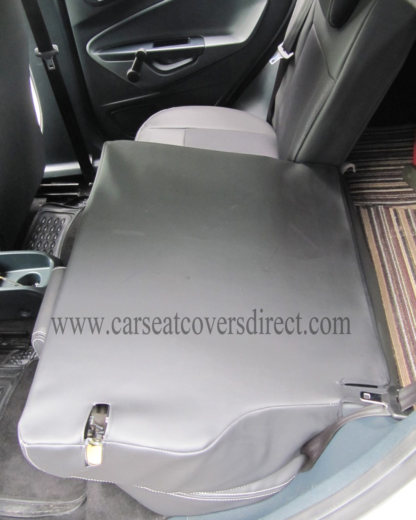 Ford Fiesta Edge 6th Gen Black Leatherette & Cloth Centres Seat Covers