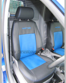 VOLKSWAGEN VW CADDY black & blue Seat Covers