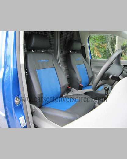 VOLKSWAGEN VW CADDY black & blue Seat Covers