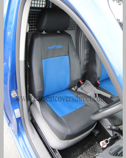 VOLKSWAGEN VW CADDY black & blue Seat Covers
