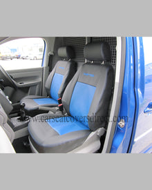 VOLKSWAGEN VW CADDY black & blue Seat Covers