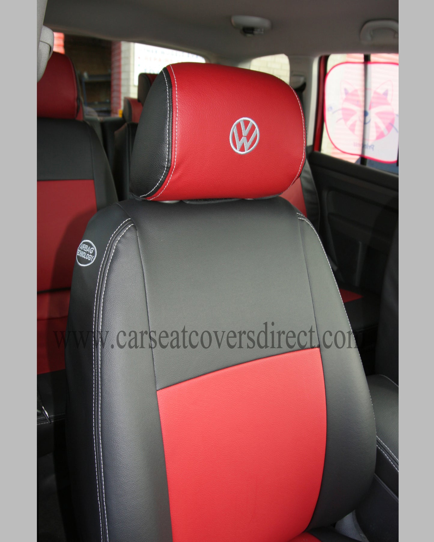 VOLKSWAGEN VW TOURAN Black & Grey Seat Covers: 7 Seats.