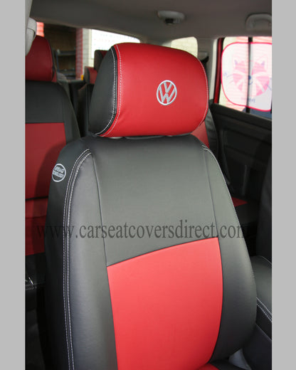 VOLKSWAGEN VW TOURAN Black & Grey Seat Covers: 7 Seats.