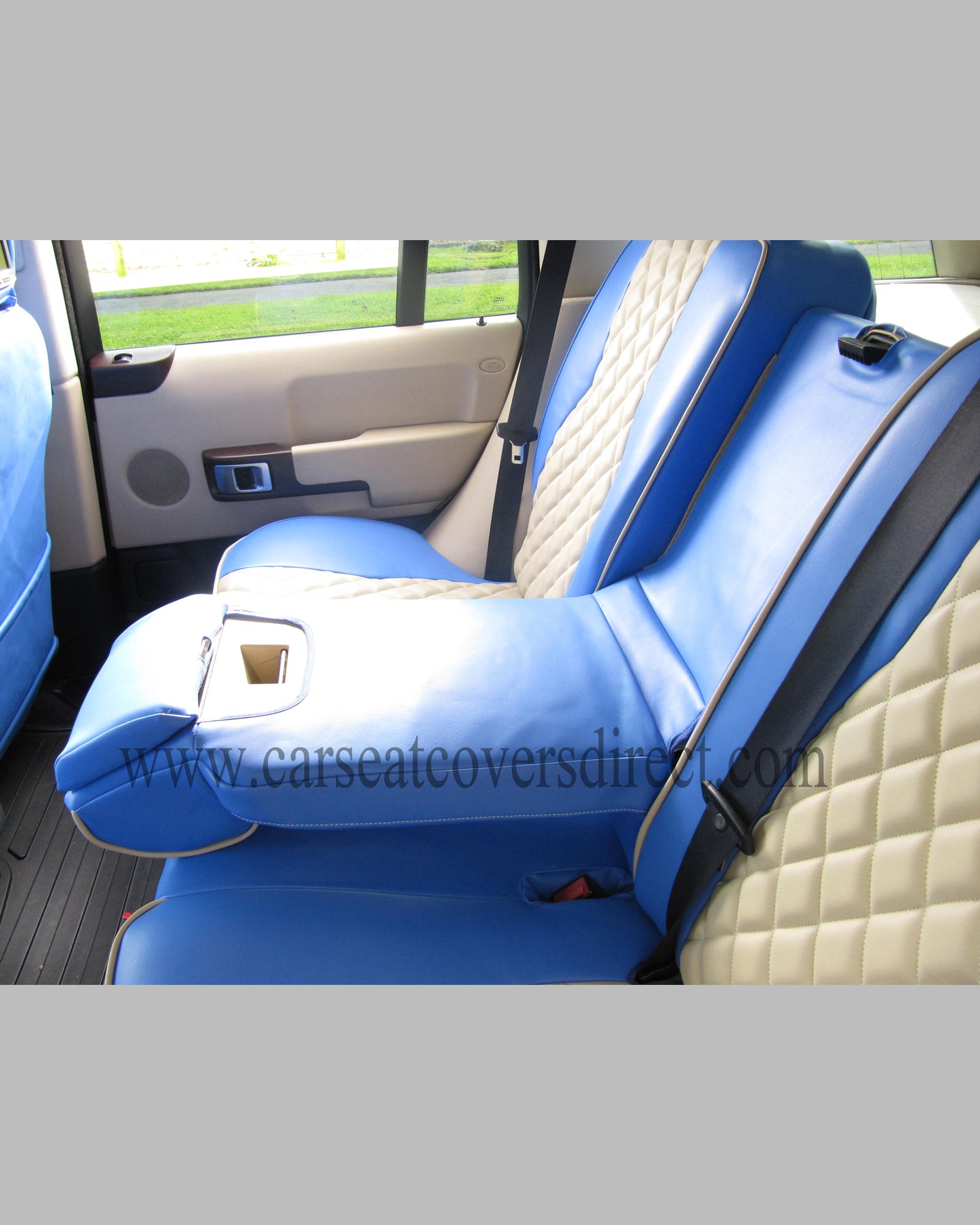 Range Rover vogue blue & cream Seat Covers