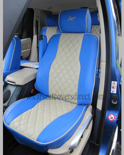 Range Rover vogue blue & cream Seat Covers