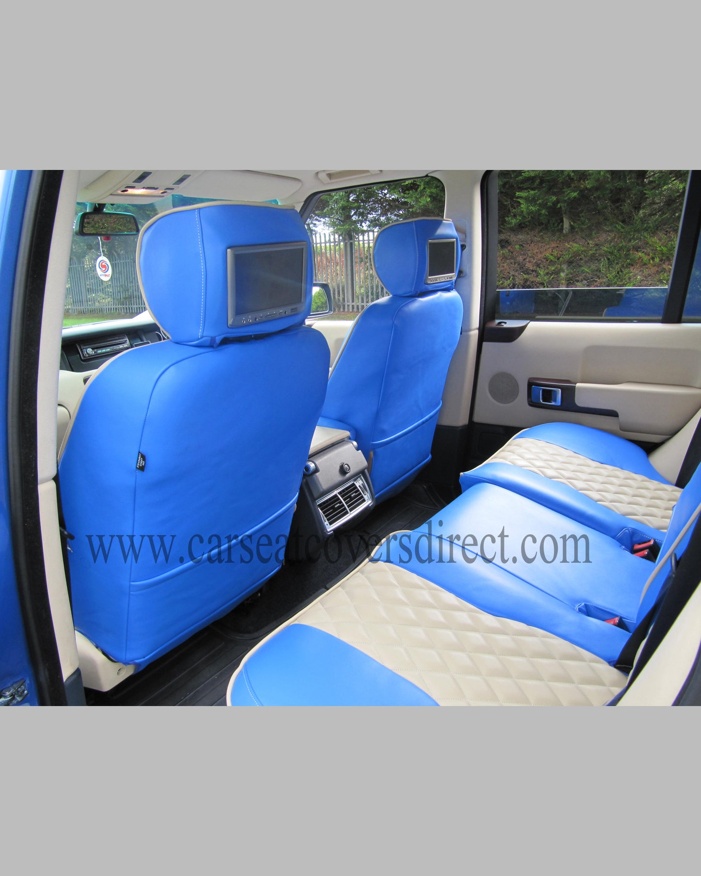 Range Rover vogue blue & cream Seat Covers