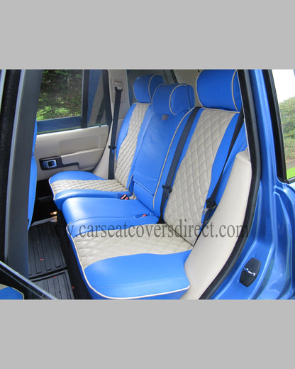 Range Rover vogue blue & cream Seat Covers