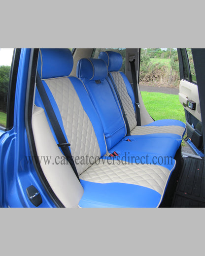 Range Rover vogue blue & cream Seat Covers