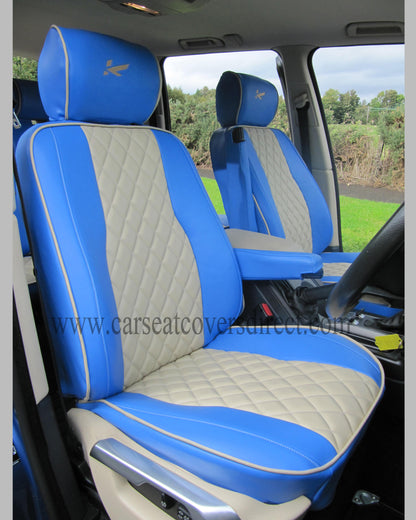 Range Rover vogue blue & cream Seat Covers