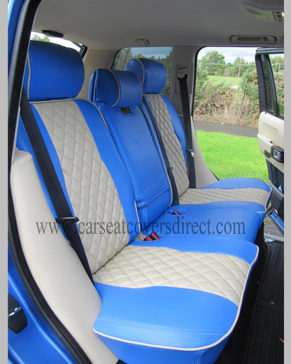 Range Rover vogue blue & cream Seat Covers