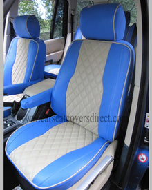 Range Rover vogue blue & cream Seat Covers