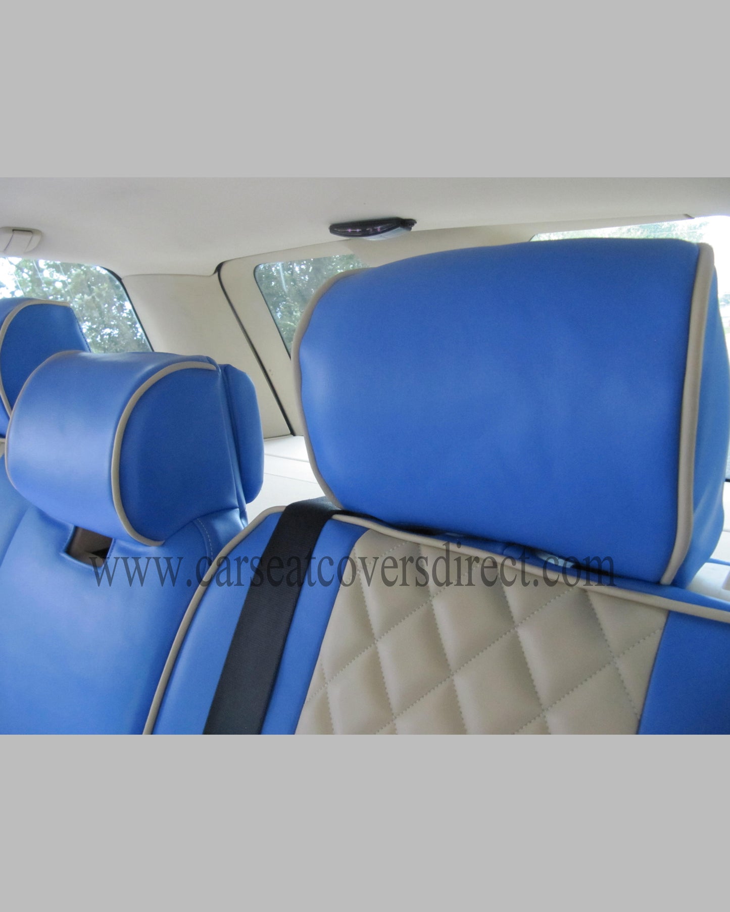 Range Rover vogue blue & cream Seat Covers