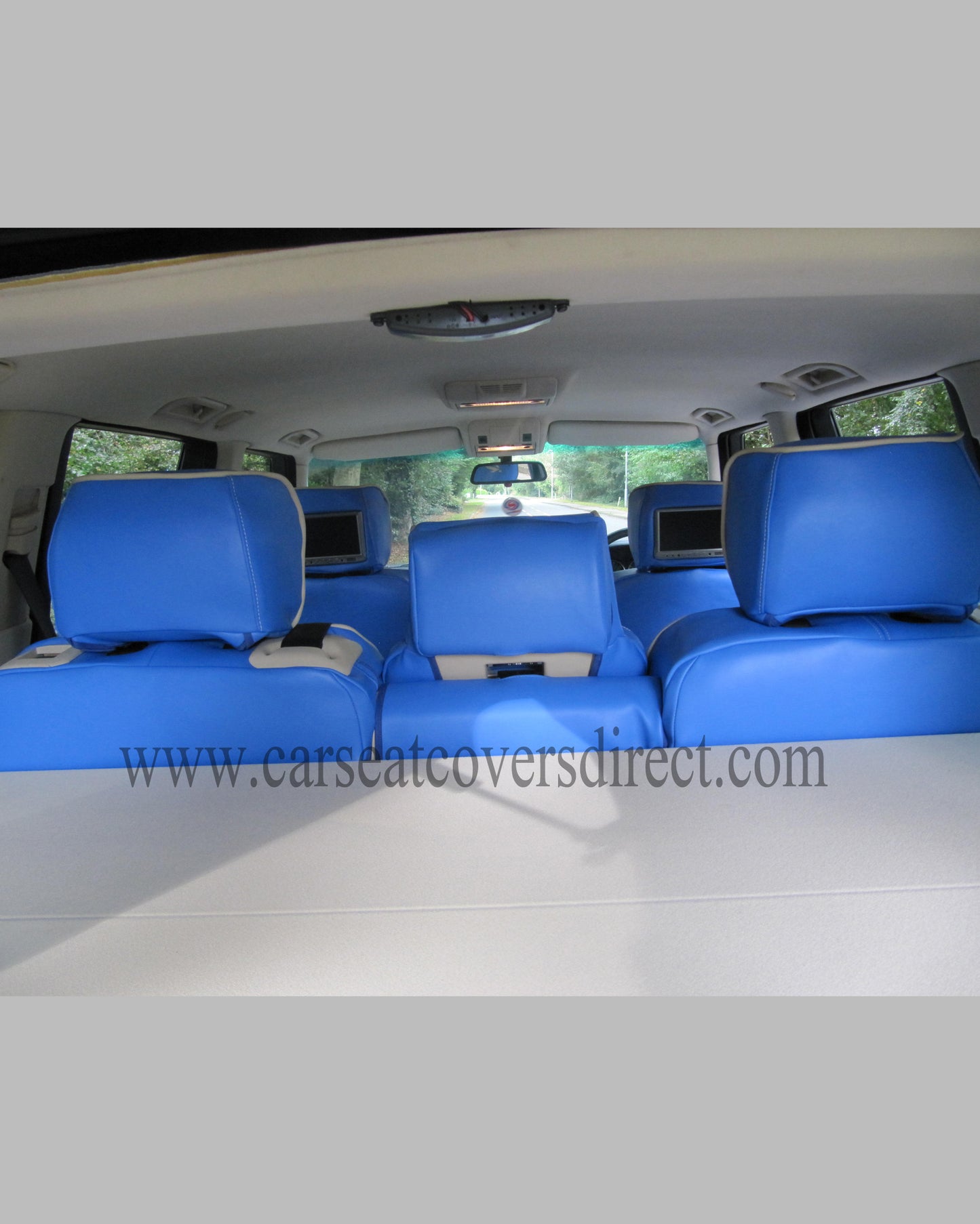 Range Rover vogue blue & cream Seat Covers