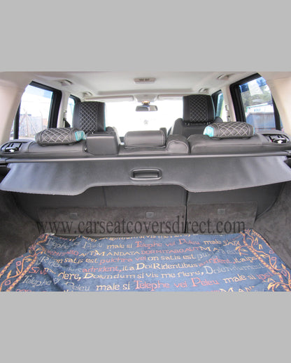 Range Rover Sport Seat Covers - Charcoal PVC with Sea Green Side Panels