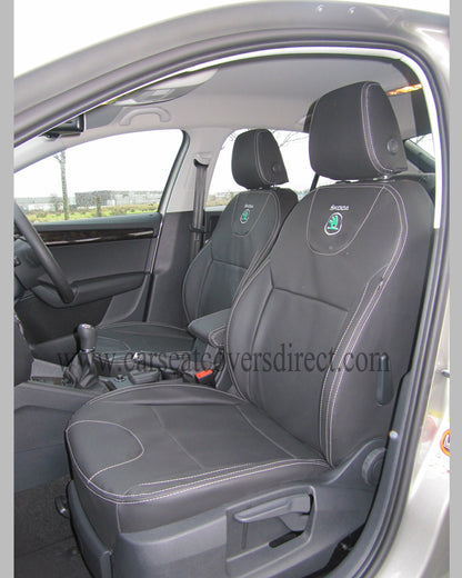 Skoda OCTAVIA 3RD GEN Black Seat Covers