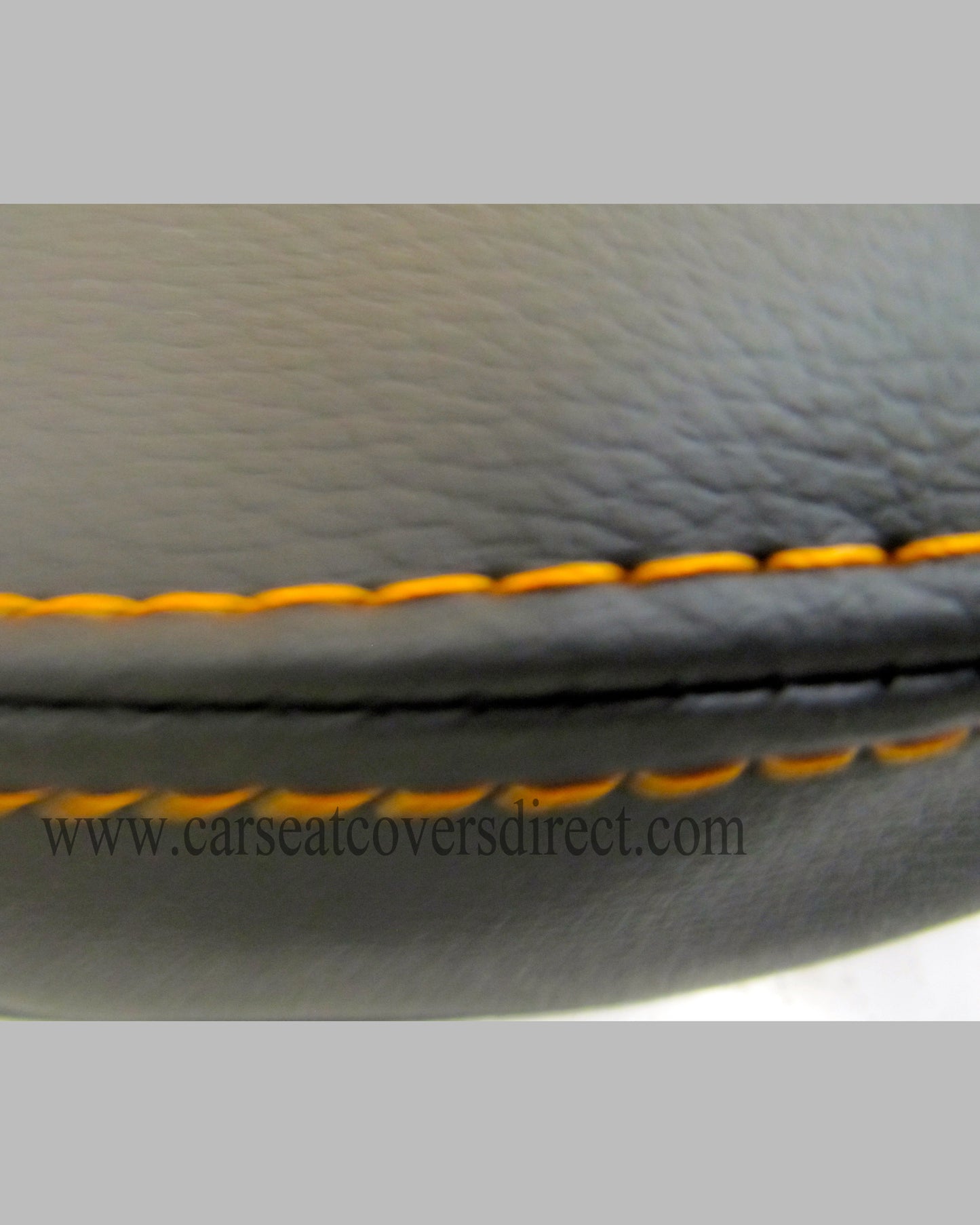 Land Rover Defender BLACK AND ORANGE LEATHERETTE seat covers