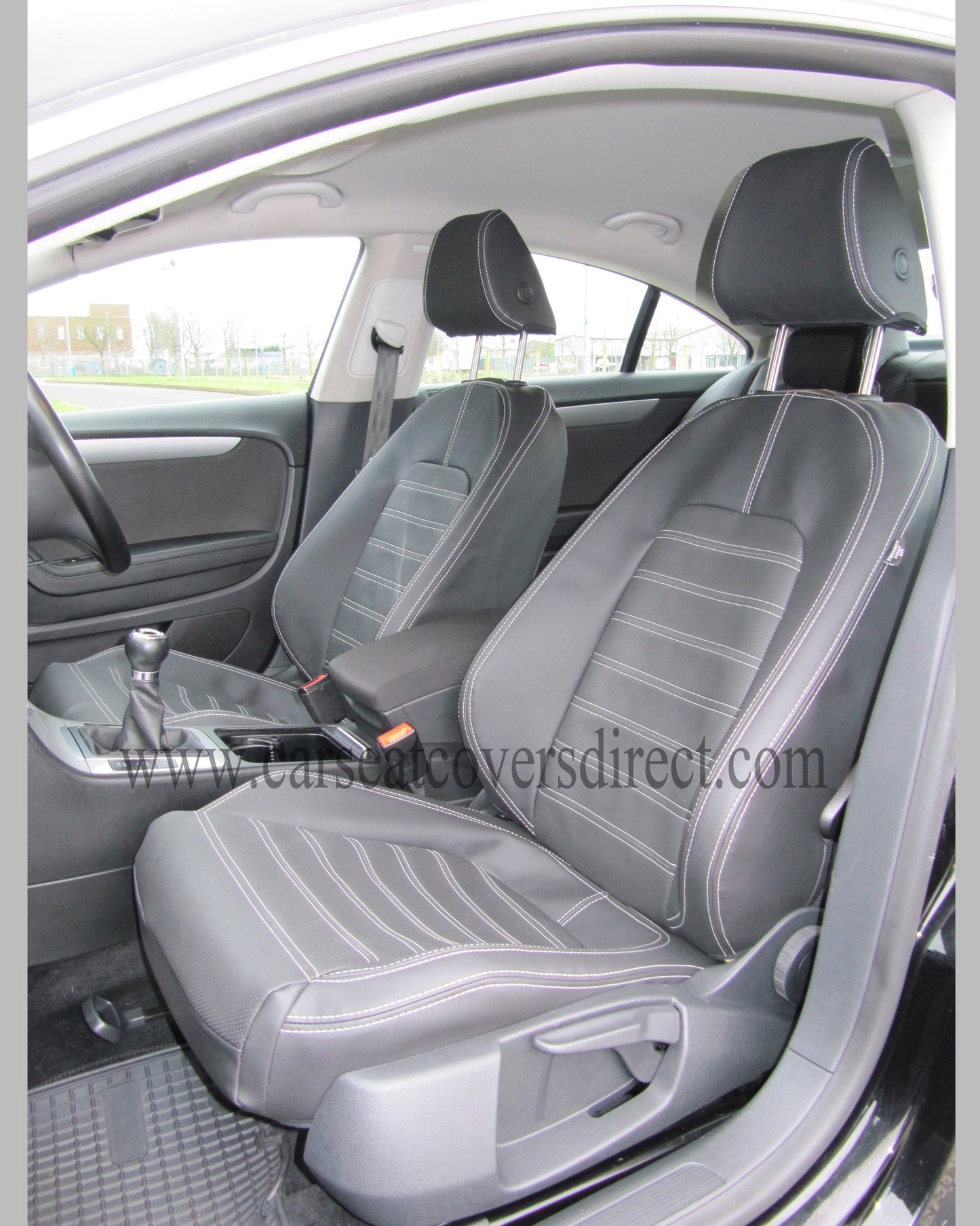 Volkswagen VW Passat CC Seat Covers - Charcoal Leatherette