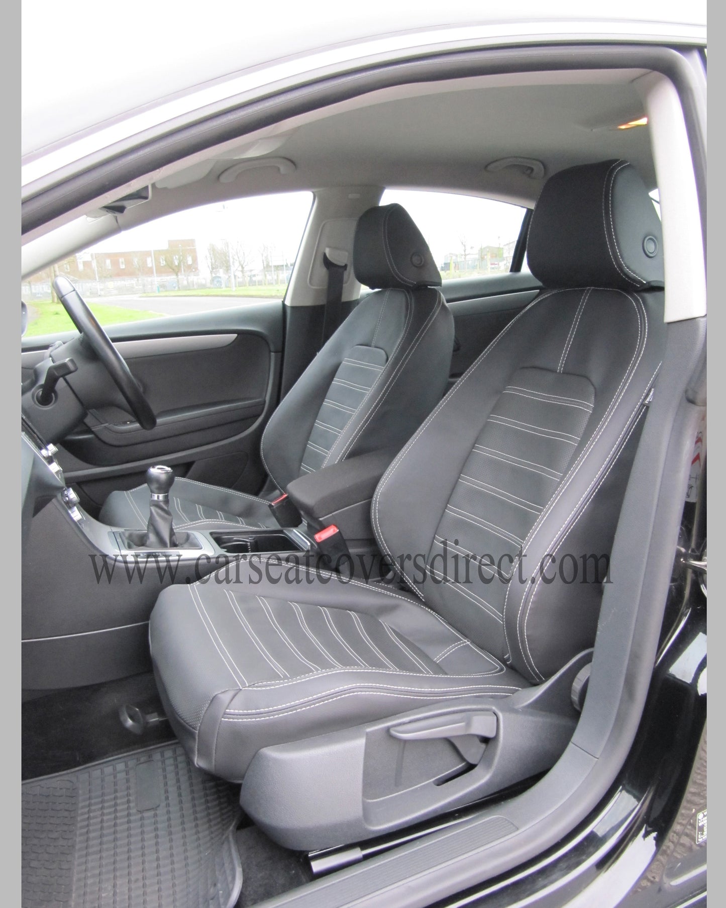 Volkswagen VW Passat CC Seat Covers - Charcoal Leatherette