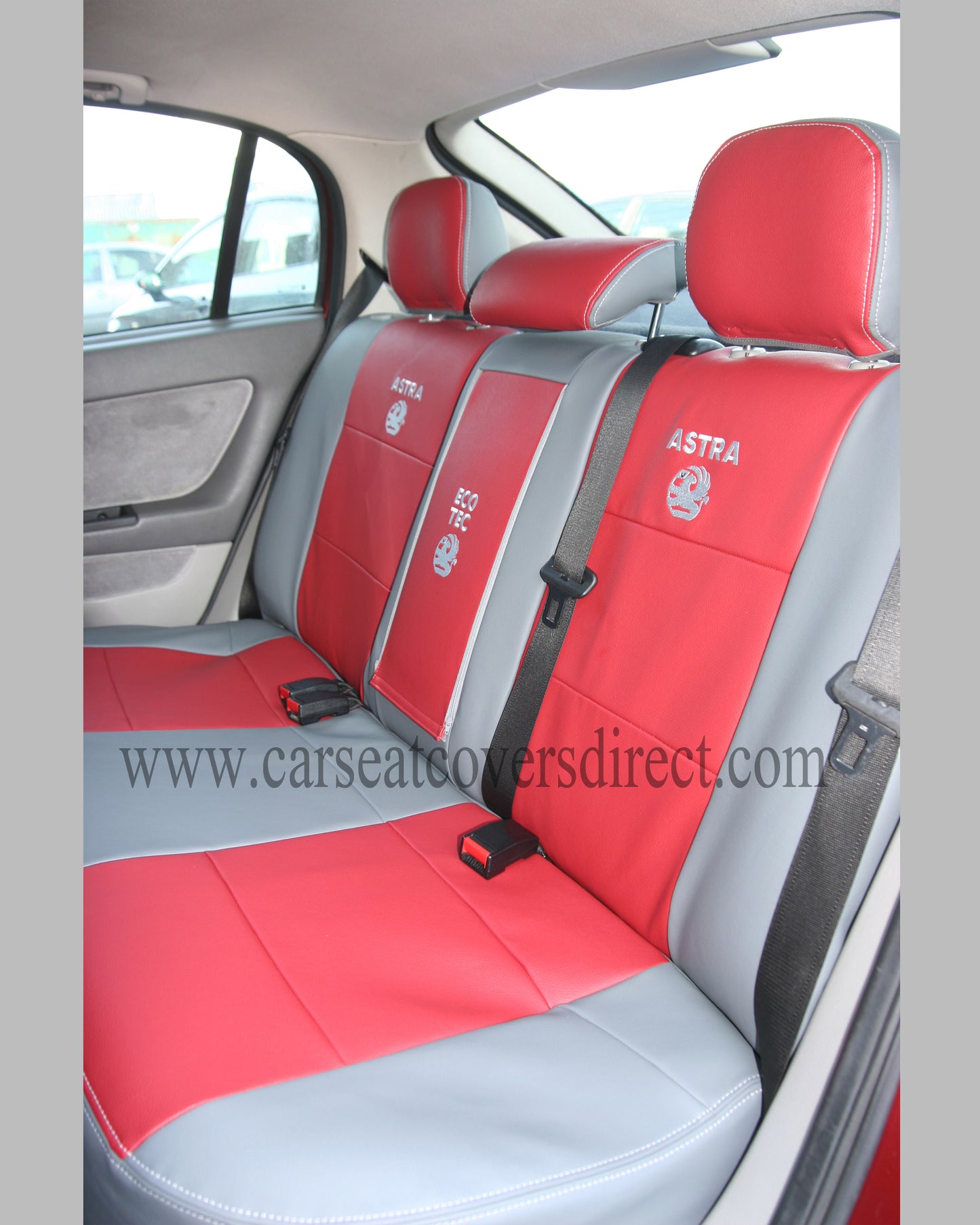 Opel ASTRA G Red & Grey Seat Covers