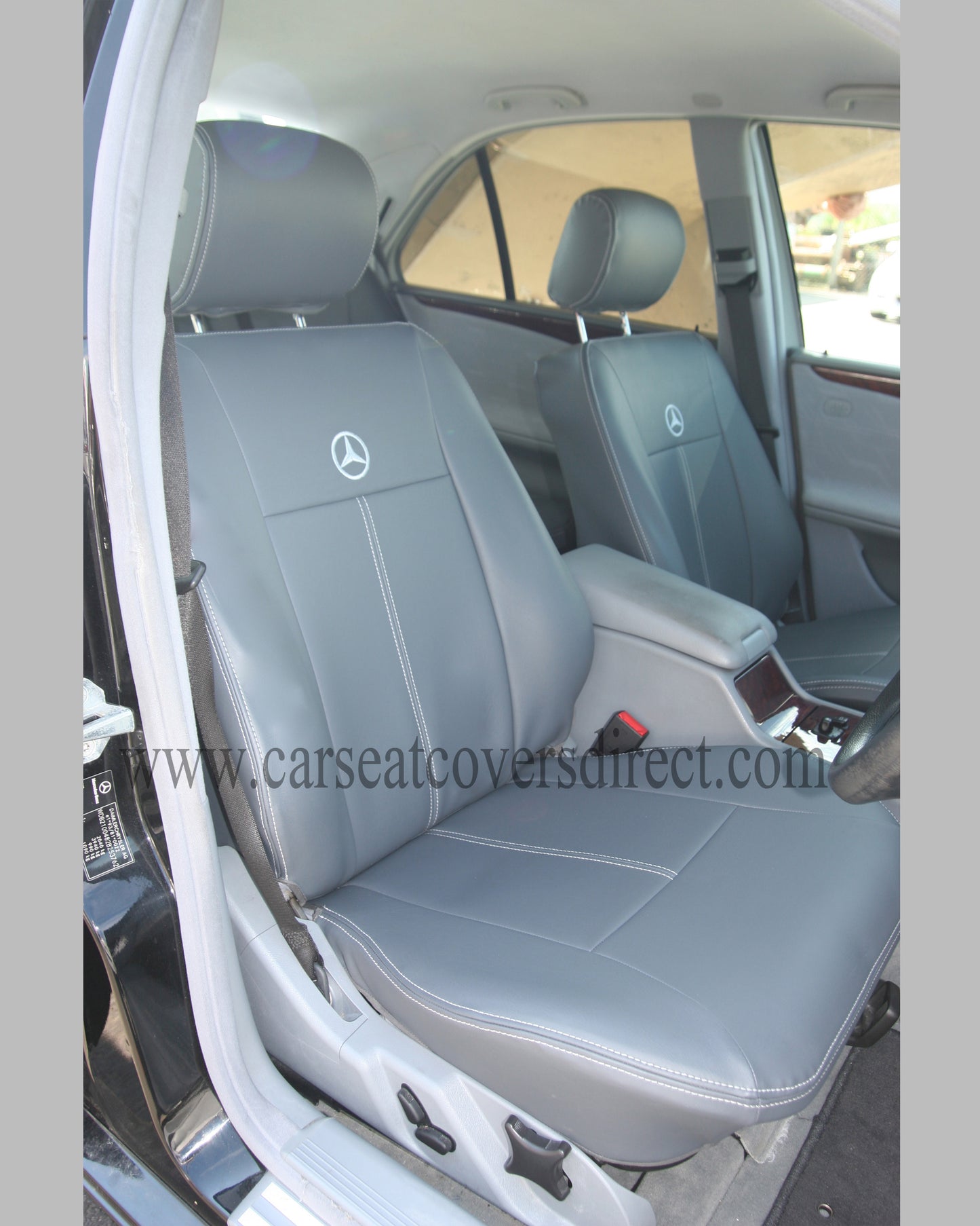 Mercedes E-CLASS W210 Black Leatherette Seat Covers