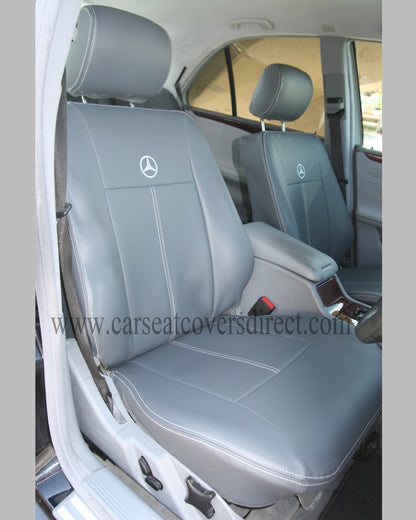 Mercedes E-CLASS W210 Black Leatherette Seat Covers