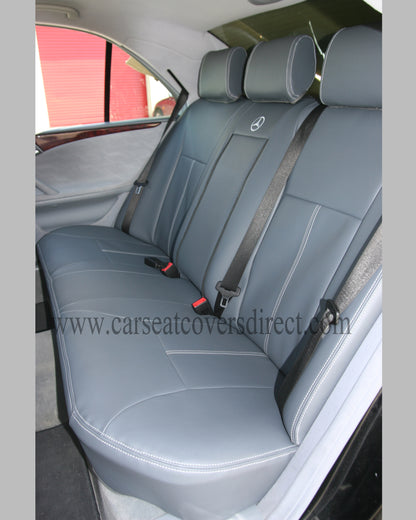 Mercedes E-CLASS W210 Black Leatherette Seat Covers