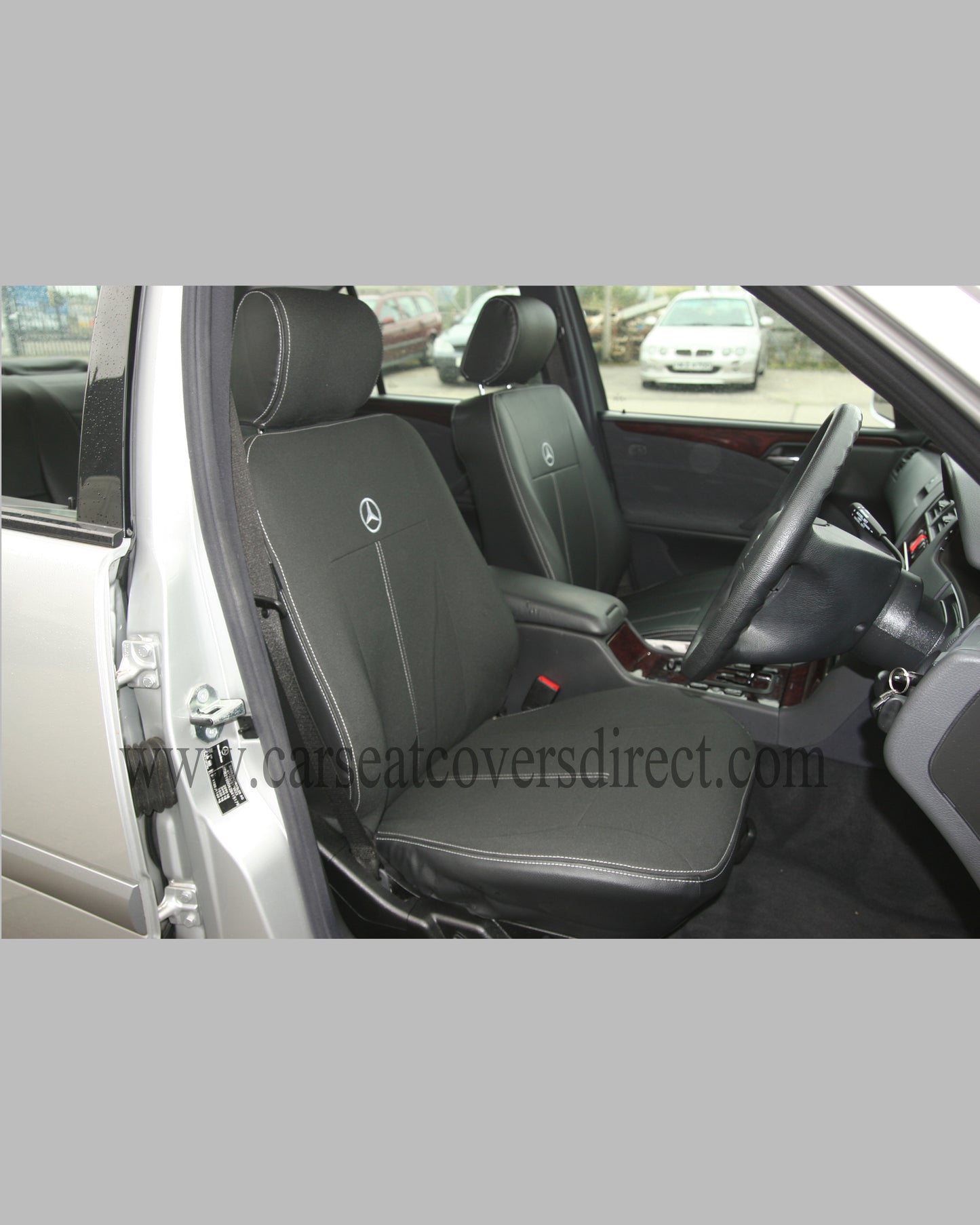 Mercedes E-CLASS W210 Black Leatherette Seat Covers