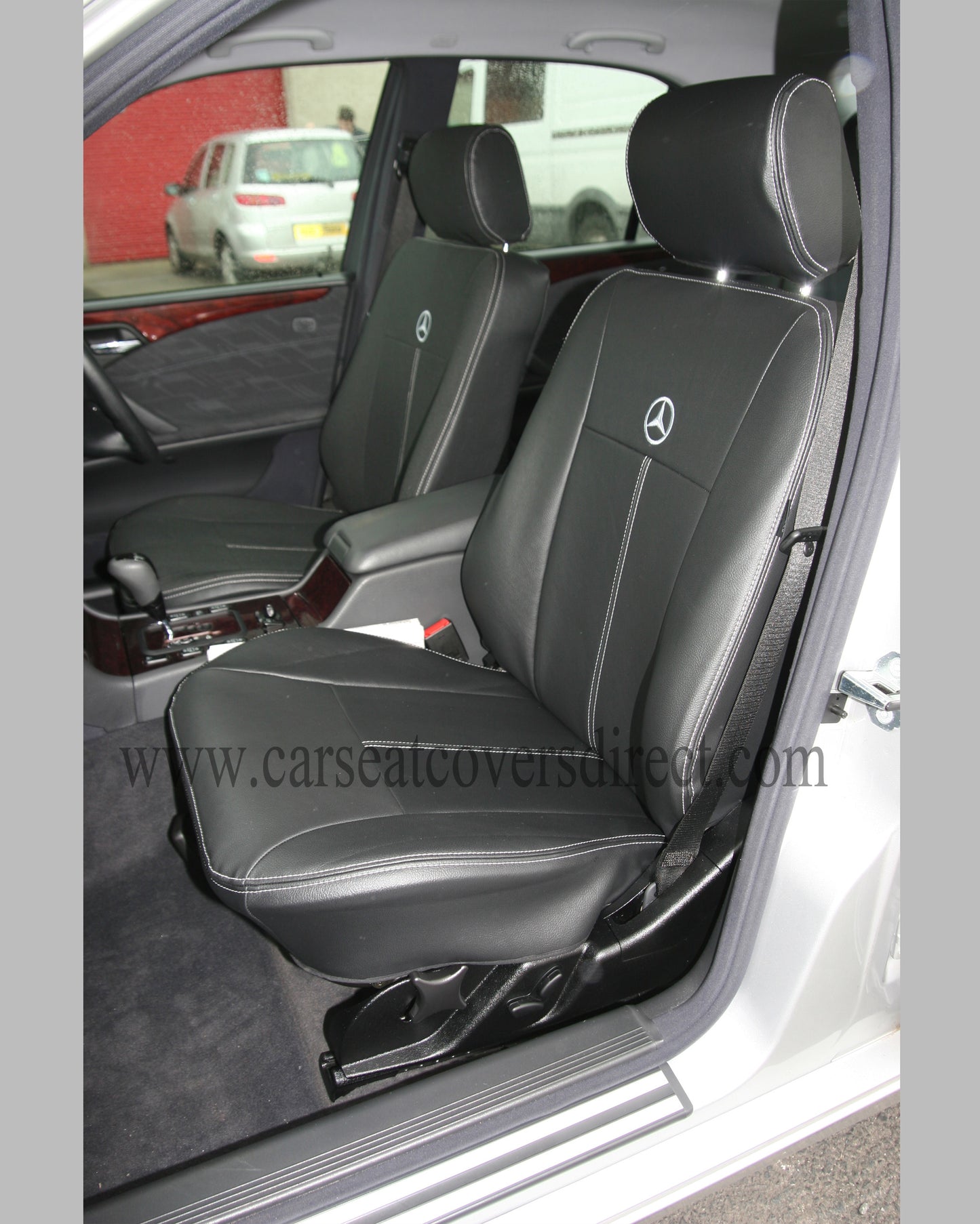 Mercedes E-CLASS W210 Black Leatherette Seat Covers