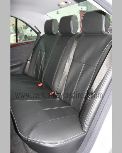 Mercedes E-CLASS W210 Black Leatherette Seat Covers