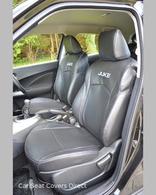Nissan Juke Tailored Seat Covers - Black Leatherette with Logos