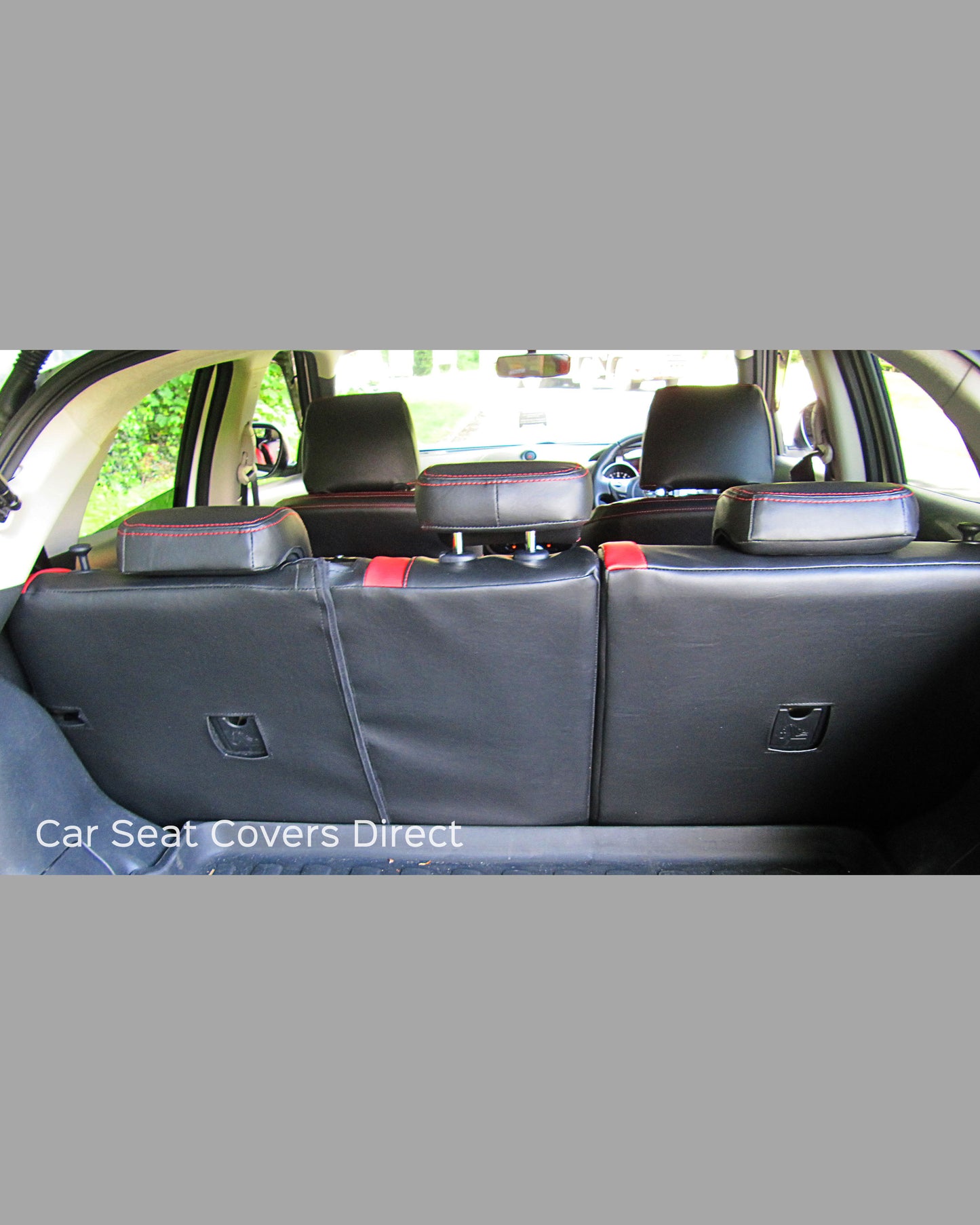 Nissan Juke Tailored Seat Covers - Black with Red Sides & Stitching