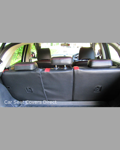 Nissan Juke Tailored Seat Covers - Black with Red Sides & Stitching