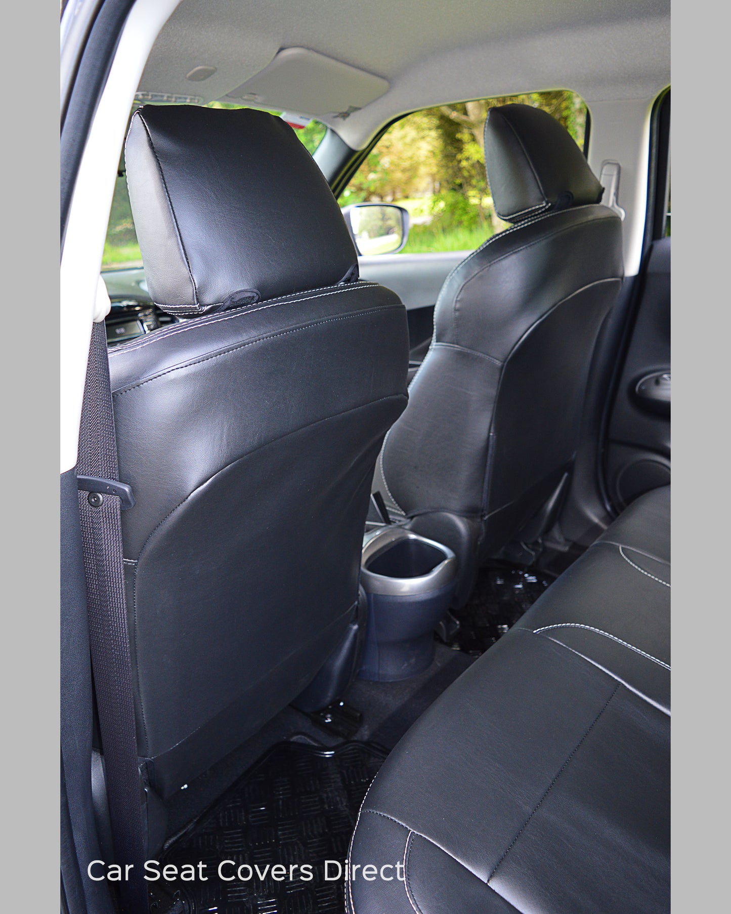 Nissan Juke Tailored Seat Covers - Black Leatherette with Logos
