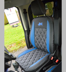 Ford Transit - Blue Inserts & Silver Diamond Quilting