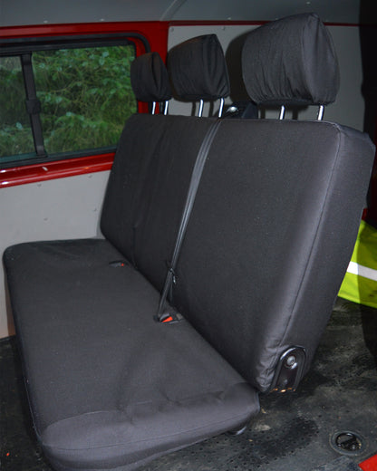 Volkswagen VW Transporter T5 Kombi Heavy Duty Seat Covers - Black Crew Cab