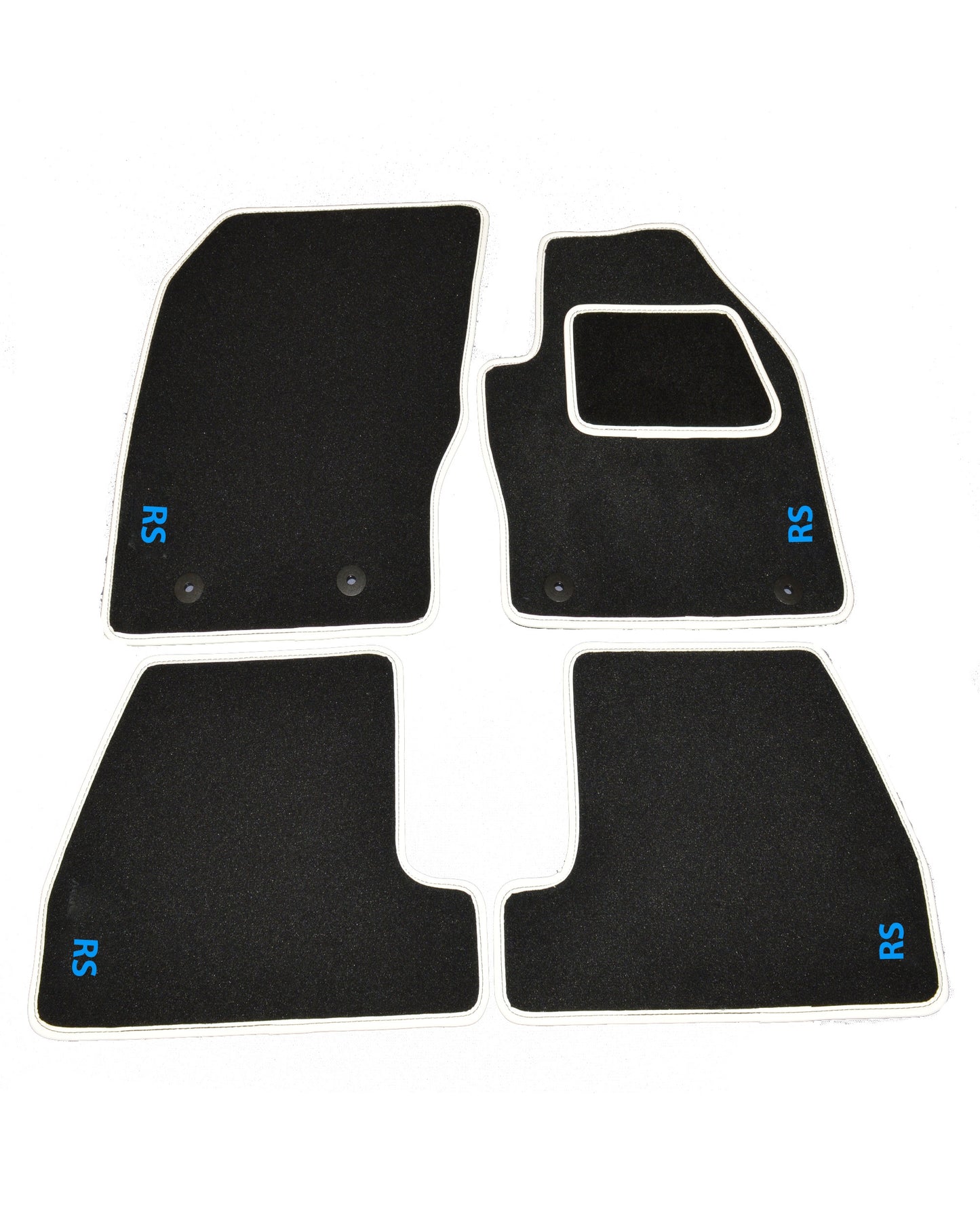 Ford Focus RS Prestige Tailored Car Mats With Frozen White Binding (3rd Generation)