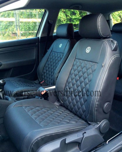 Volkswagen Golf MK5 / MK6 Black Diamond Quilted Seat Covers