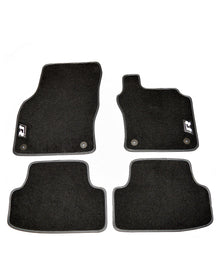 Volkswagen VW Golf R MK7 Tailored Luxury Car Floor Mats With Black & Light Blue Stitching