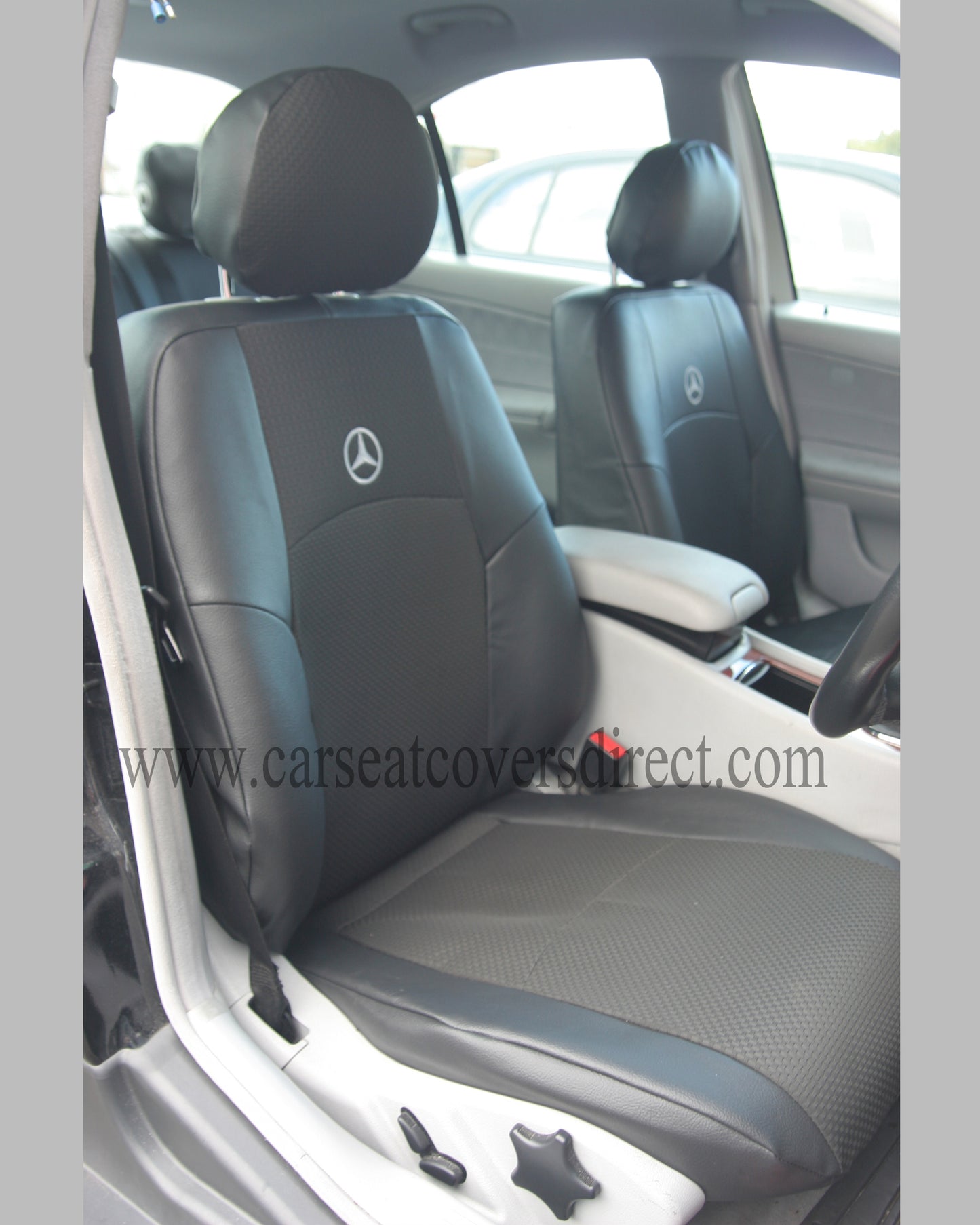 Mercedes C-CLASS W203 Black Leatherette Seat Covers