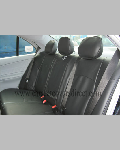 Mercedes C-CLASS W203 Black Leatherette Seat Covers